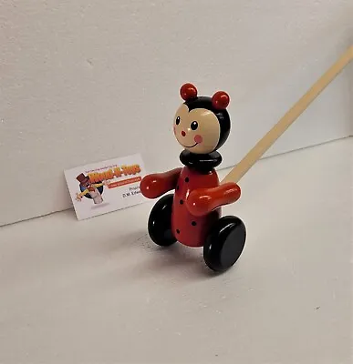 £12.49 • Buy Wooden Push Along Ladybird Childrens Wood Toy