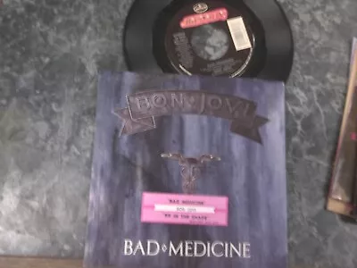 Bon Jovi 45 Record Picture Sleeve Title Strip 4 Jukebox/very Good • $4.50