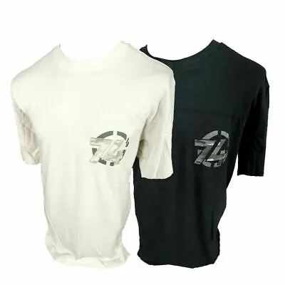 Mens Designer T-Shirt Black Or Khaki CAMO Embroidered 74 Logo MMA • $8.99