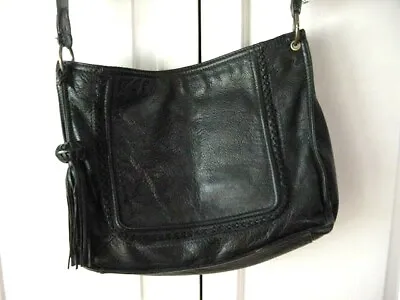 Vintage~ Black Pebble Leather FORTUNA VALENTINO Handbag~ Purse ~Pocketbook ~Bag • $51