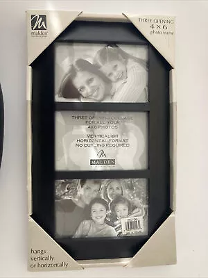 Malden - 4X6 3-Opening Collage Picture Frame - Displays Three 4X6 Pictures • $9