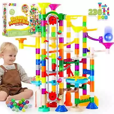 236 Pcs Glowing Marble Run With Motorized Elevator • $39.99