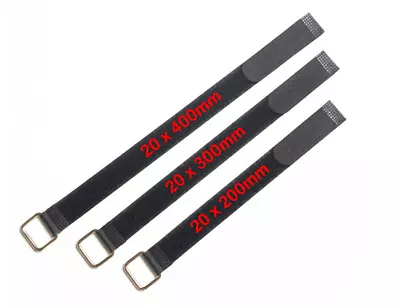 VELCRO Tape Front Ring Strap Reusable Straps With Metal Buckle • £7.75