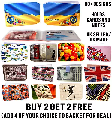 80+ Designs Bus Pass Wallet Credit Travel Rail Id Holder For Oyster Card Lot • £2.99