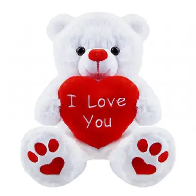 I Love You Teddy Bear Holding Heart Pillow “I Love You” Valentines Gift 20CM • £9.79