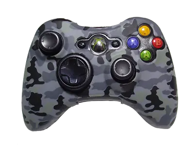 Silicone Cover For XBOX 360 Controller Skin Case Grey Camo • $8.90