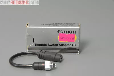 Canon Remote Switch Adapter T3 Boxed. Cable Release. Graded: EXC+ [#10876] • £10.95