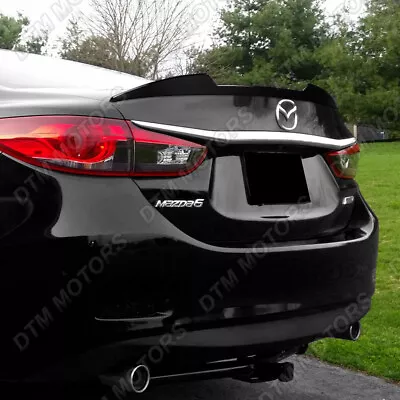 For 18-21 Mazda 6 Mazda6 Pearl Black V-Style Rear Trunk Lid Spoiler Wing W-Power • $78.99