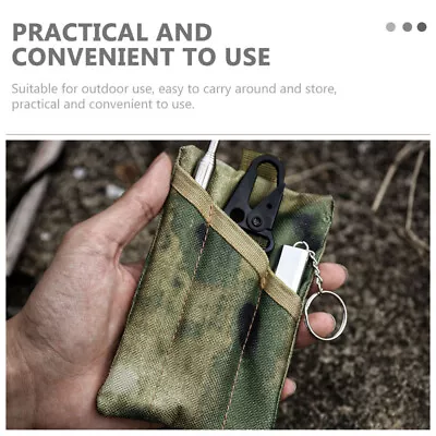  4 Count Outdoor Parts Kit Oxford Cloth Man Pouch Survival Supplies Belt Men • £15.78