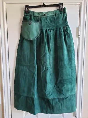 $44.95 • Buy Outback Red Women's Suede Leather Green Prairie Maxi Skirt Size M - NEW!