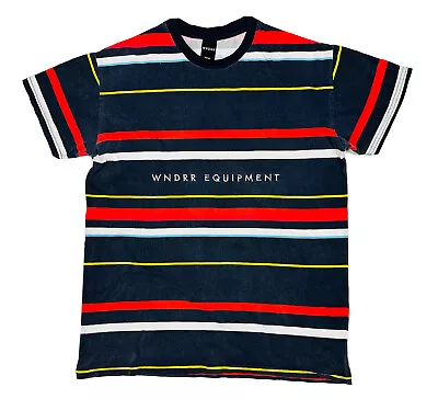 WNDRR Equipment Men's T-Shirt Size M Black Striped Street Wear Wanderer Menswear • $25.97