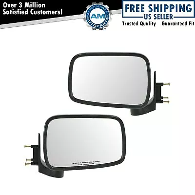 Chrome Manual Side Mirrors Left & Right Pair Set For 86-93 Mazda Pickup Truck • $44.88