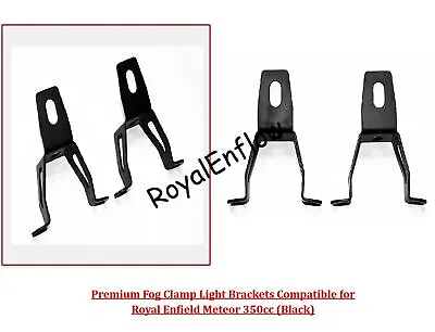 Premium Fog Clamp Light Brackets Compatible For Royal Enfield Meteor 350cc BLACK • $88.02