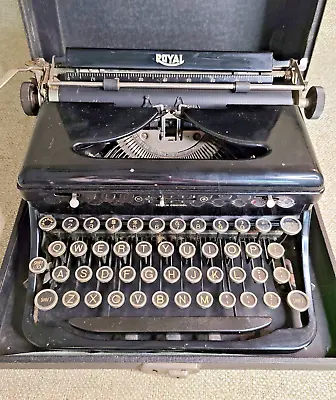 Vintage 1936 Royal Model O Portable Typewriter W/Case #O-575935 Works And Types! • $185