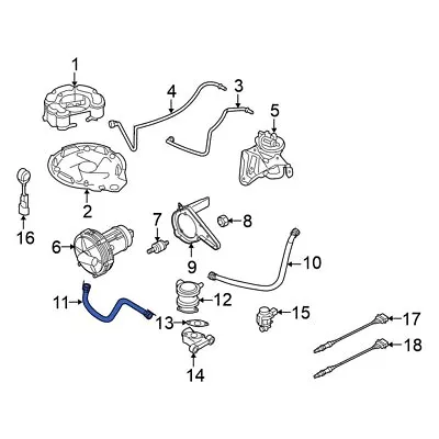 For Volkswagen Jetta 10 Volkswagen 1K0131128D Secondary Air Injection Pump Hose • $94.45