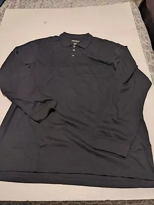 Eddie Bauer Black Long Sleeve Polo Men's Size 3XLT • $11.95