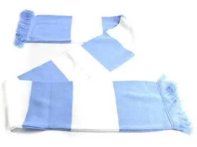 Sky Blue And White Bar Scarf - Manchester Coventry Colours Football Rugby Team • £8.99