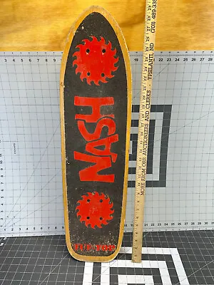 Vtg 29  NASH Tuf-Top Skateboard Saw Blades Wooden Red Old School 1980s • $59.95