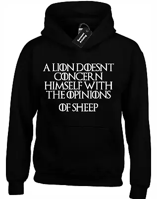 A Lion Doesn't Concern Himself Hoody Hoodie Game Of Lannister Quote Thrones • £16.99