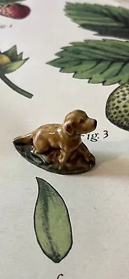 VTG Wade Whimsies England Mini Porcelain Golden Retriever Puppy Pup Dog Rare • $8