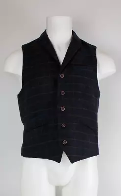 Men's Cavani Wool Blend Waistcoat Size Large Navy & Brown • $24.85