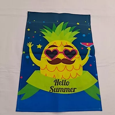 Garden Flag Hello Summer Pineapple Sunglasses Mustache • $14