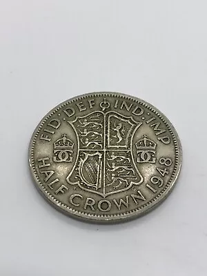 £14.95 • Buy *genuine* 1948 King George Vi Silver Half Crown Coin 