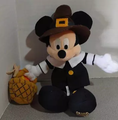 Vintage Disney World Happy Thanksgiving Mickey Mouse Pilgrim Plush 2005 Rare • $24.99