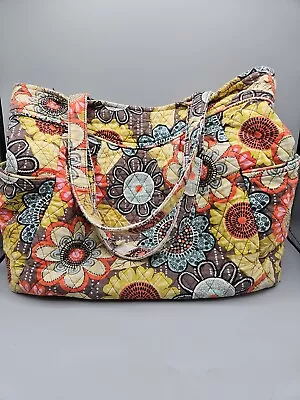 Vera Bradley Flower Shower Large Tote Weekend Overnight Bag Beach Baby Diaper • $17.95