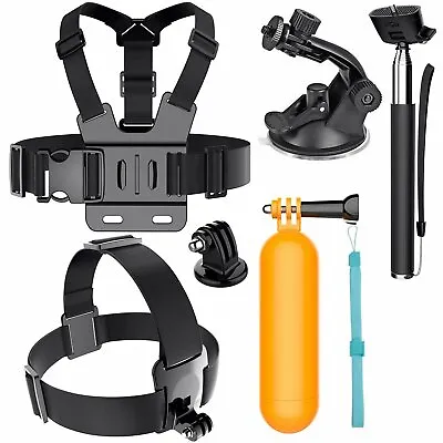 $26.99 • Buy Head Chest Mount Monopod Gopro Accessories Kit For GoPro Hero 2 3+4 5 6 Camera
