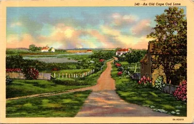 MASSACHUSETTS View King's Highway North Side Cape Cod Lane Yarmouth Posted 1940 • £3.62