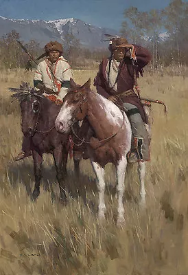 Z. S. Liang THE BUFFALO SCOUTS Blackfeet Indians Montana Giclee Canvas #44/45 • $521.25