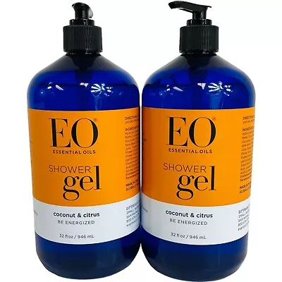 EO Essential Oils Shower Gel Coconut & Citrus Body Wash 32oz Each (2-Pack) • $44.99