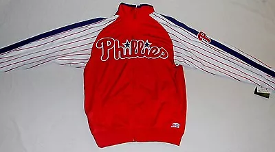 Philadelphia Phillies Stitches Track Warm Up Jacket Red White M L Xl 2x Mens Nwt • $34.99