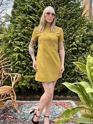 Vintage 60s Mod Gogo Mini Dress Size 10 • £25.99