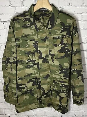 Young & Reckless Military Camouflage Layering Jacket Size M Y2K Chase Dreams • £30.25