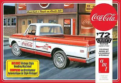 AMT 1/25 1972 Chevy Pickup W/Vending Machine & Crates (Coca-Cola) 2T Plastic Mod • $63.99