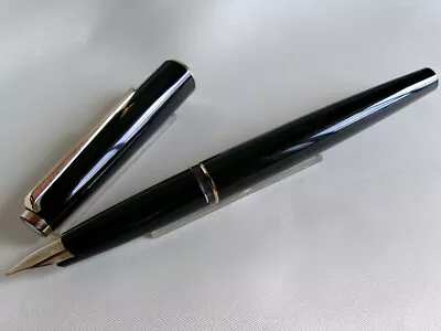 Montblanc 310 Fountain Pen Black GT Cartridge Filling System Steel EF Nib • $89.99