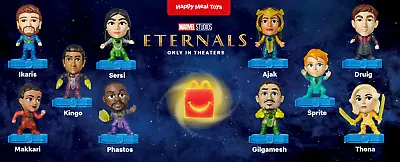 2021 McDONALD'S Eternals Marvel Disney's HAPPY MEAL TOYS Or Set • $2.29