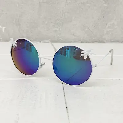 $71.67 • Buy Sunglasses Quay Coco 7.9 White Blue Mirror 55 22 145 New