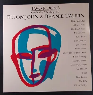 Elton John Poster Promo Flat 12x12 Rare VHTF Original 1991 Bernie Taupin 2 Rooms • $16.99