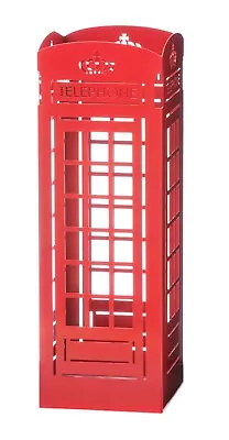 Mango Steam Tall Square Umbrella Holder U.K Telephone Booth Red - For Entryway • $57.99