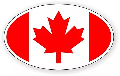 Flag Of Canada Vinyl Decal / Bumper Sticker / Label Maple Leaf Canadian Euro 3x5 • $3.67