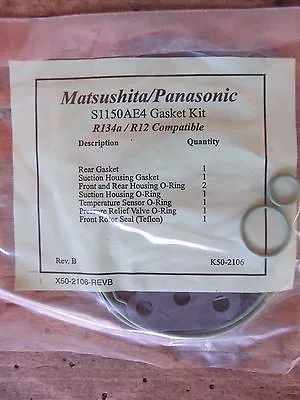 NEW  Mazda ? Matsushita Panasonic S1150AE4  AC Compressor Gasket Set USA MADE • $19.99