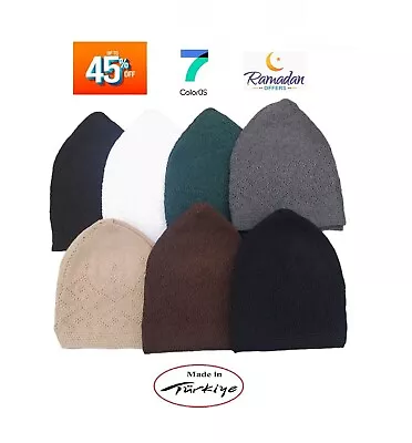 Men's New Namaz Skull Cap Prayer Muslim Hat Islamic Turkish ( Ramadan Offer  ) • $2.50