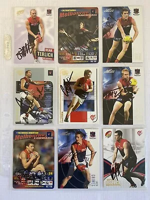 Melbourne Football Club Cards X 9 Personally Autographed  • $21