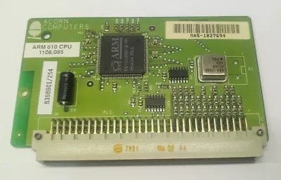 33MHz Acorn Risc PC ARM610 Processor Card CPU With Warranty ARM 610 • £30