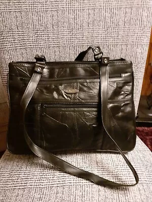 Handbag Fabretti Black Soft Faux Leather  New  • £8