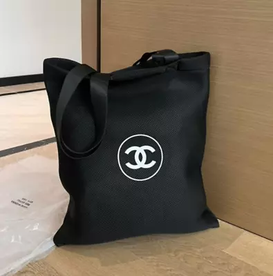 CHANEL Beauty Mesh Tote Bag Black VIP Gift  Bag Eco Bag / Tracking • $110.40