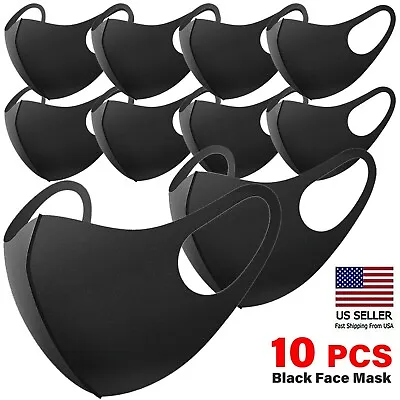 Black Fashion Mask Washable Reusable USA FREE SHIP 10 20 40 PCS • $5.99